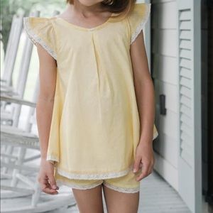 WDW yellow Swiss dot tunic set